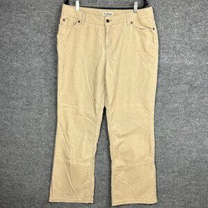 L.L.BEAN WOMENS REGULAR CORDUROY‎ STRAIGHT PANTS FAVORITE FIT Sz 14